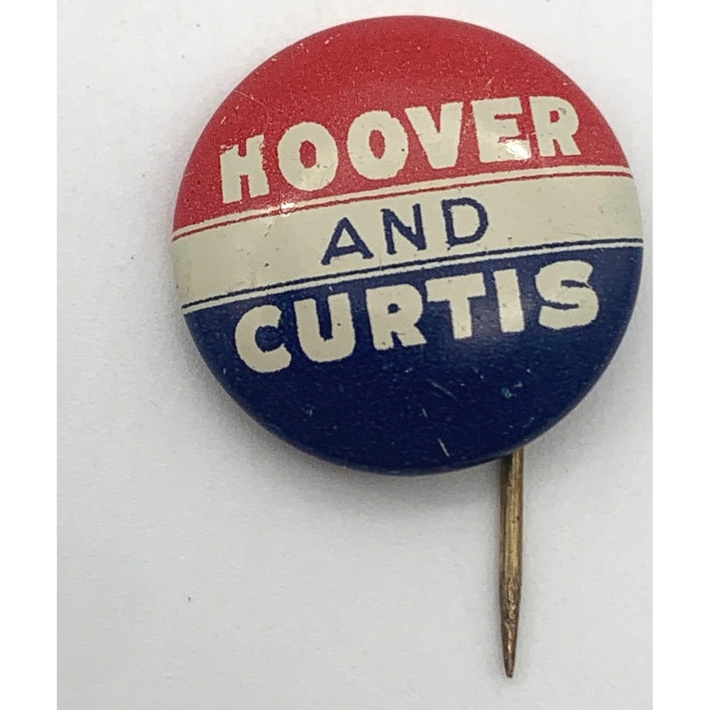 1928 Herbert Hoover & Charles Curtis Presidential Campaign Pinback Button